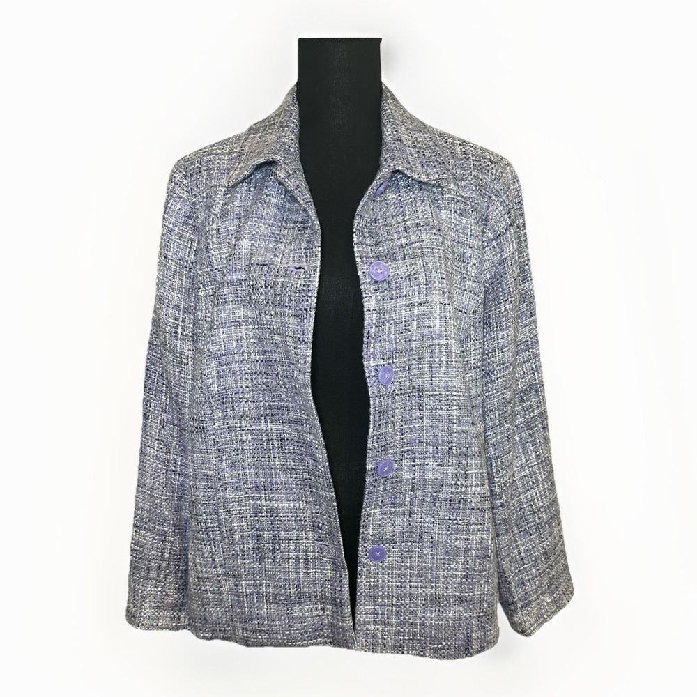 The TOG Shop Women SIZE 14‎ Lavender Tweed Blazer Jacket Career Professional